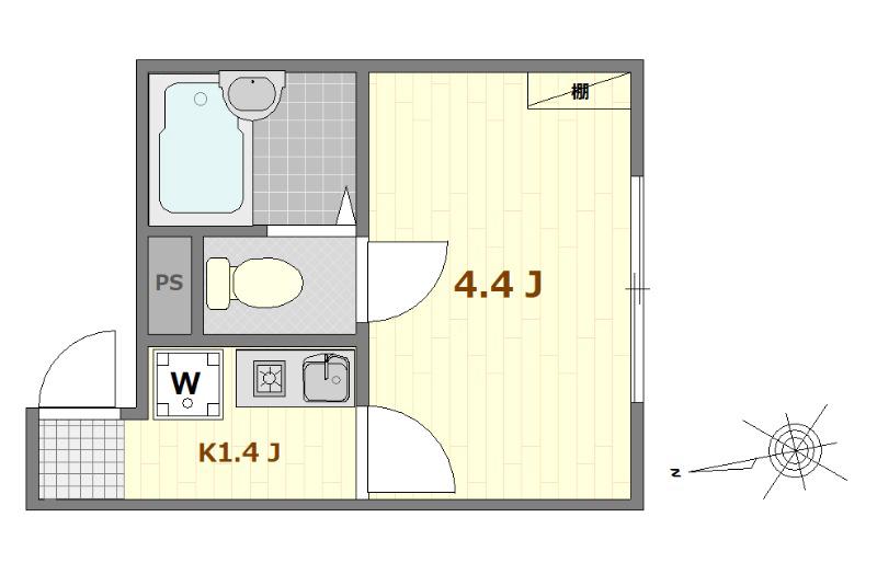 Well-being羽田（ウェルビーイングはねだ） 203号室の間取り図