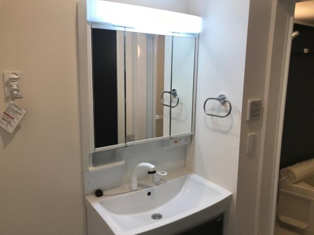 川口市大字安行領根岸　アパート新築工事202号室 洗髪洗面化粧台（イメージ）