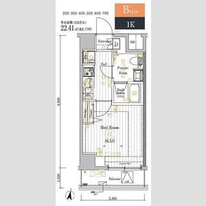 MAXIV横浜吉野町SOUTH302号室 間取