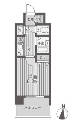 レジディア両国2階 間取り