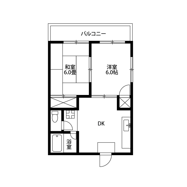 エクセル斉藤202号室 間取