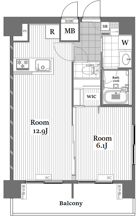 ヴィア・シテラ赤坂8階 間取