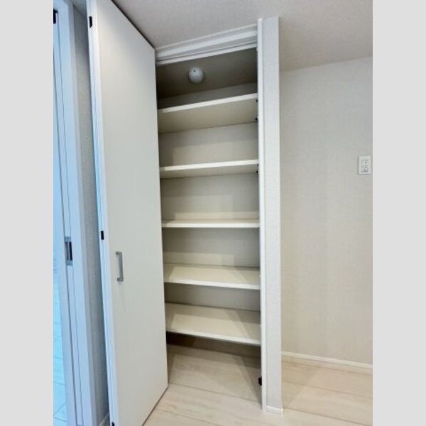 グリナージュ　リリア306号室 キッチンにはパントリーに使える収納♪
