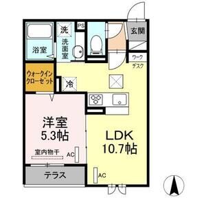 クレールガーデン102号室 間取