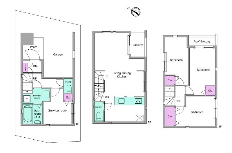 太田窪（南浦和）戸建て４号棟 間取