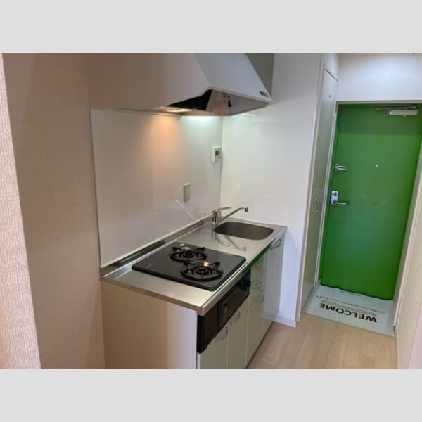 ラグーン舞浜e4号室 2口ガスコンロ付システムキッチン