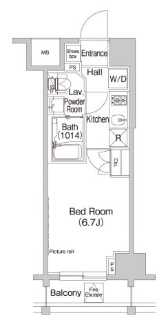 プラウドフラット富士見台207号室 間取り