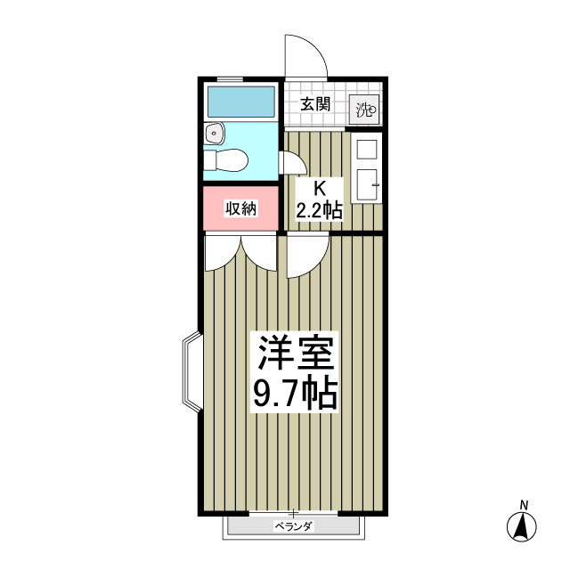 MKハイム203号室 間取