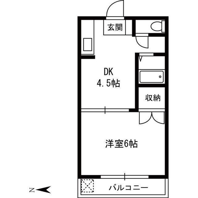 ローズパティオ105号室 間取