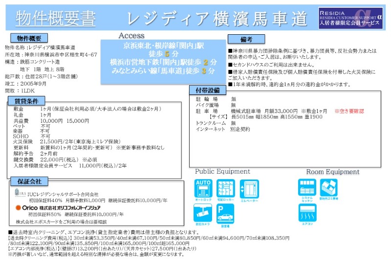 レジディア横濱馬車道7階 部屋その他