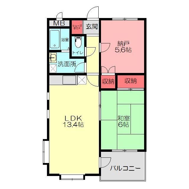 グランシルヴァ201号室 間取