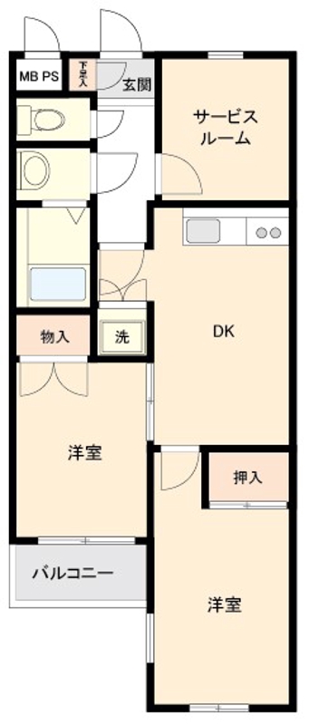 パレ･ドール立川3階 間取