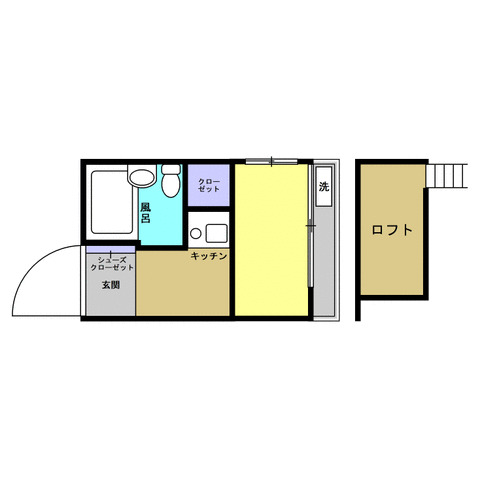 ハイツBEN201号室 間取