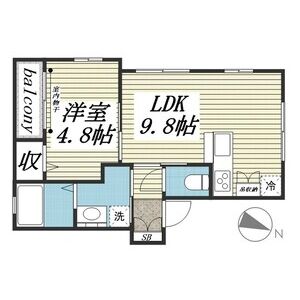 ラフィネ前原0202号室 間取