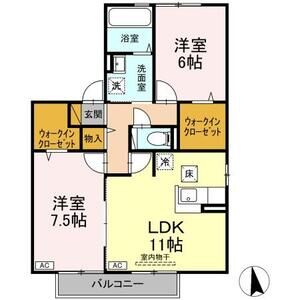 サキクサノ郷101号室 間取