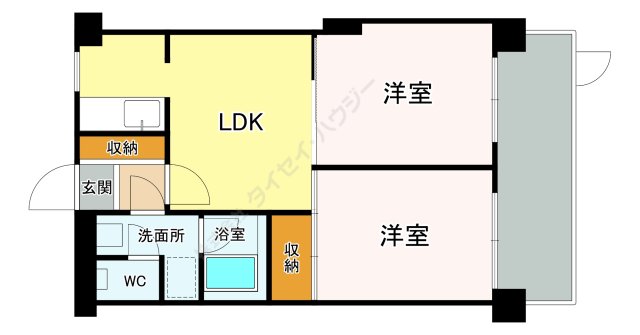 テルージュ菊名Ⅱ0303号室 間取