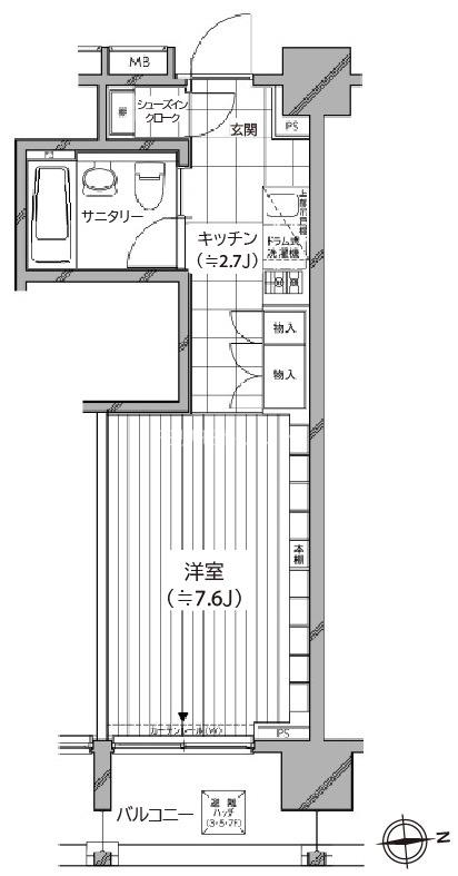 カスタリア麻布十番七面坂2階 間取