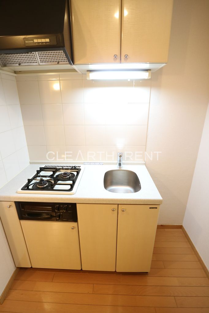 菱和パレス駒沢大学駅前1階 ２口ガスコンロのシステムキッチン