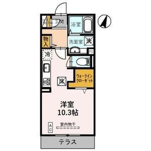 メテオール103号室 間取