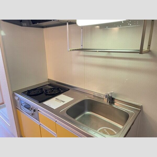 プルミエコート201号室 キッチン　2口コンロ