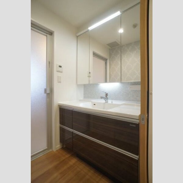 プレスタンテ中葛西Ⅱ301号室 3面鏡化粧台は収納力も豊富です。