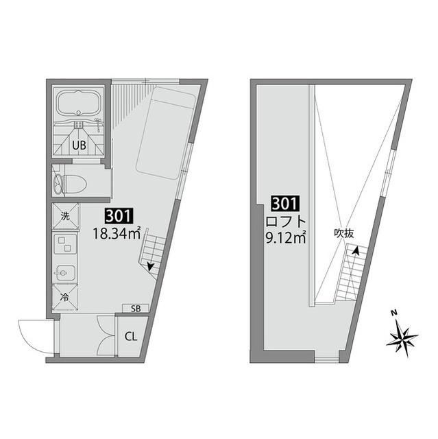 梅ヶ丘アパートメント2階 間取り図