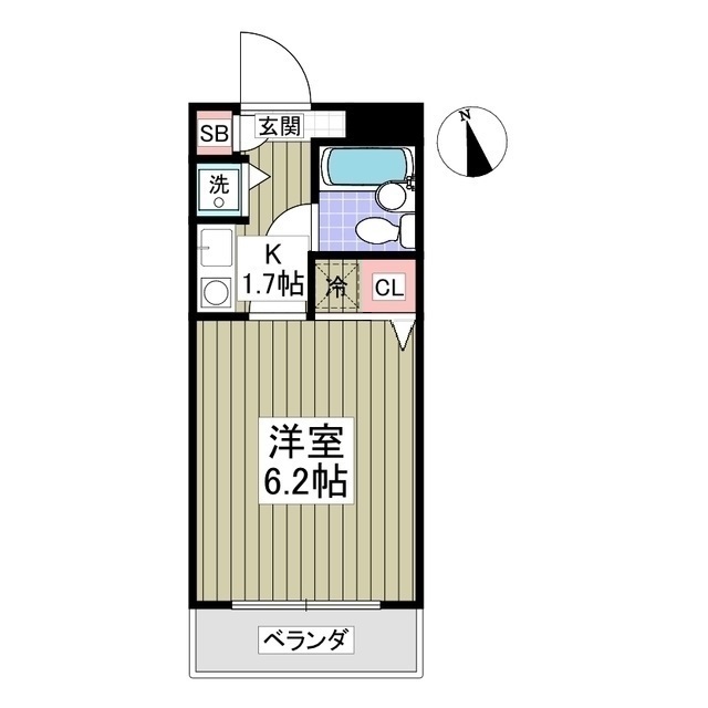 ハイツオータニ202号室 間取