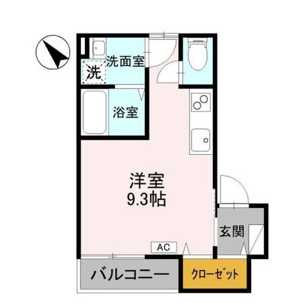 ハウス フロイデ102号室 2号室図面