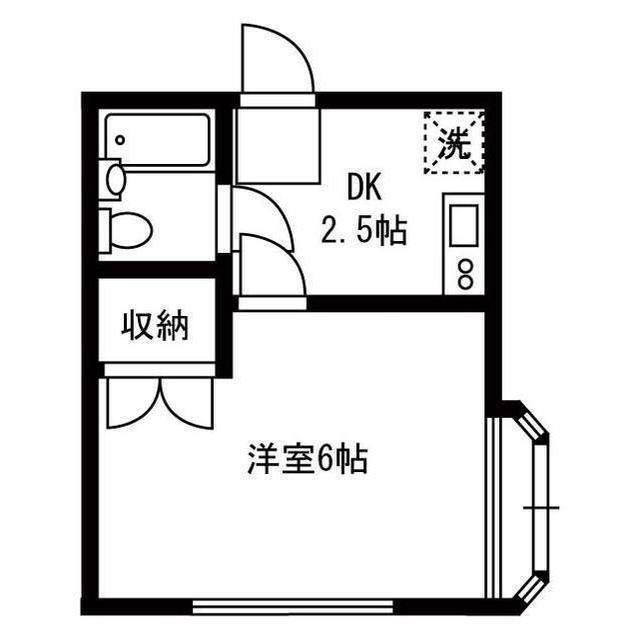 ユーハイツ201号室 間取