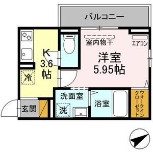 D-ROOM　YATSU201号室 間取