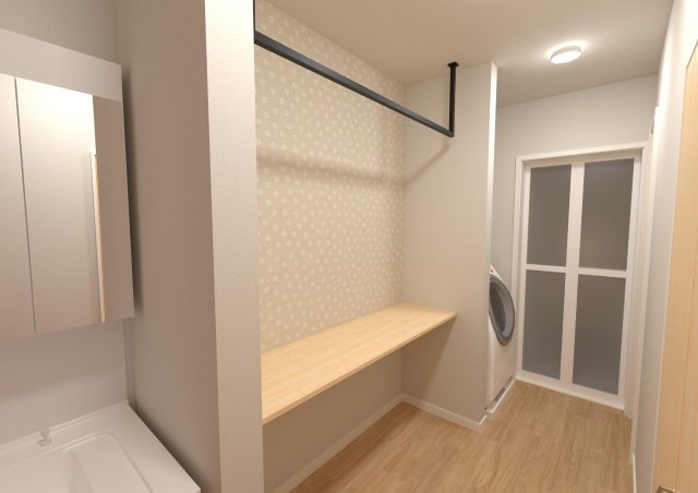 MOK-TERRACE　AOI 多彩な用途で使える、洗面・家事コーナー