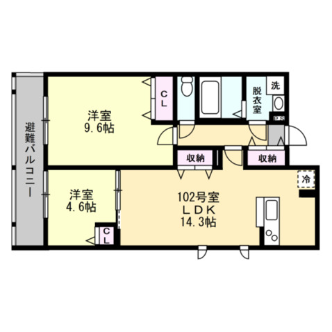 Felice藤沢102号室 間取
