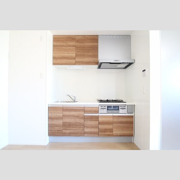 アナシエ神谷203号室 3口コンロ付きシステムキッチン