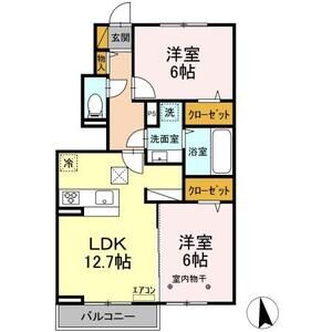 ル・グランⅢ103号室 間取