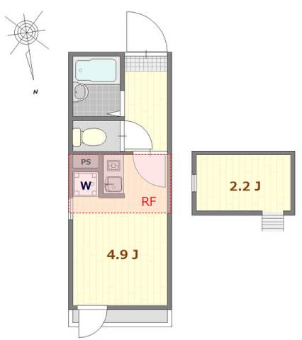 シャンテ谷在家3階 間取