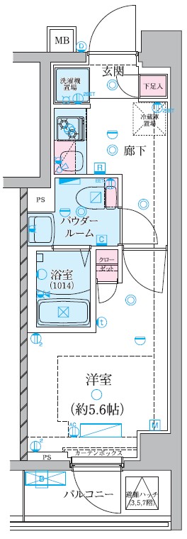 ジェノヴィア堀切菖蒲園1階 間取