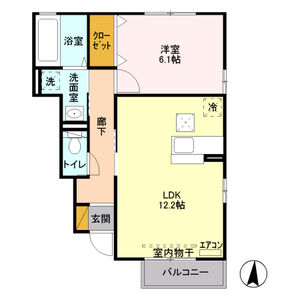 サンボナール　B105号室 間取