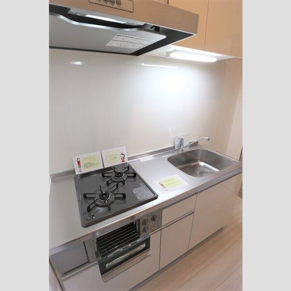 リバービレッジ ガスコンロ2口　グリルついてます