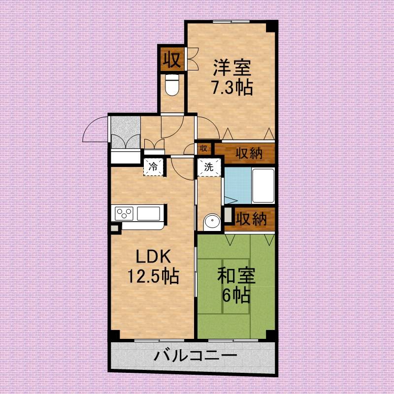 志木キャビン6階 間取