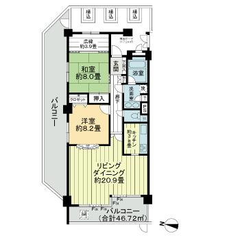 ライオンズヒルズ鎌倉山1階 間取
