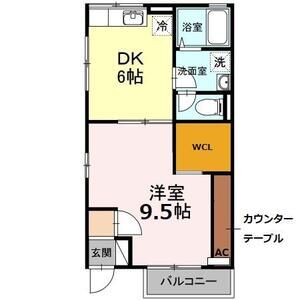 ドエルカルミア　Ｂ101号室 間取