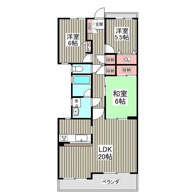 読売ランド第一マンションズ206号室 間取