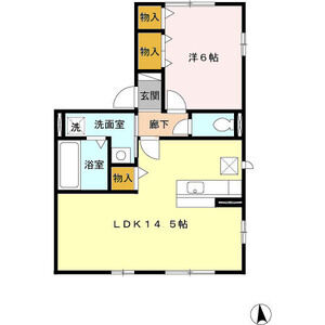 リブェール101号室 間取