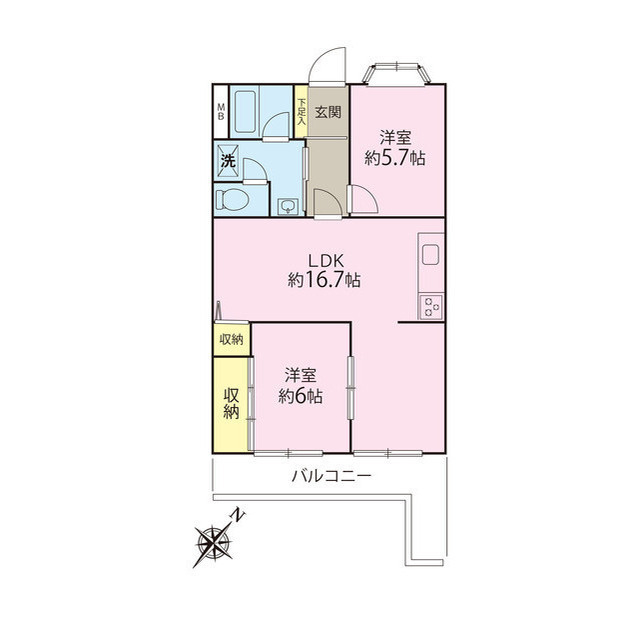 ロイヤルプラザ湘南305号室 間取