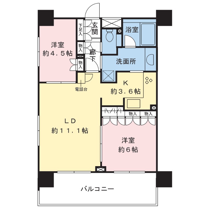 クリオ要町壱番館6階 間取
