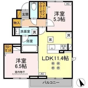 トランキーノ　パルク101号室 間取