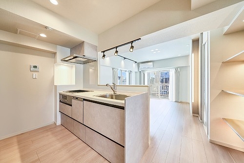 マンション東陽 キッチン　CG家具消し画像