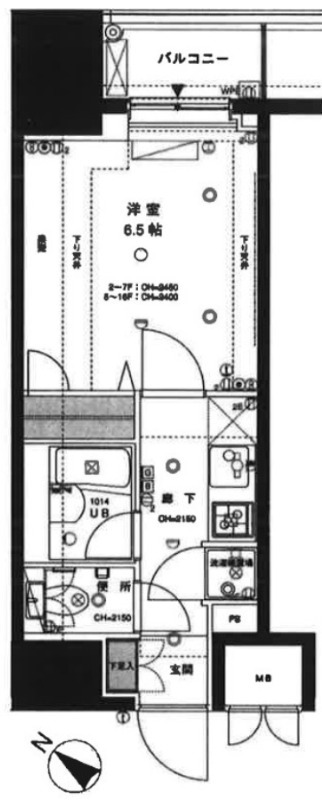 東京 蒲田 Square Tower14階 間取