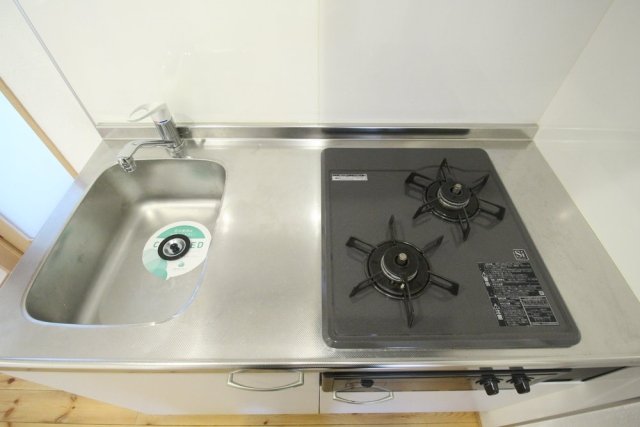 パインフェリーチェ豊玉3階 システムキッチン（2口ガスコンロ）