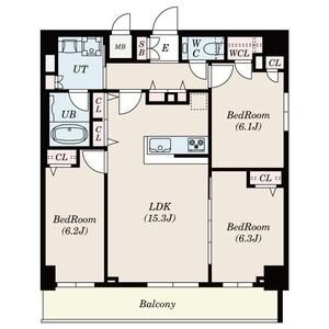 Alivis一之江804号室 間取